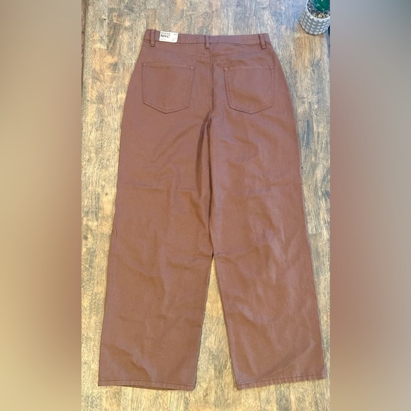 Madden NYC Brown 90s Fit Wide Leg Distressed Jeans Women’s Sz 11 NWT - Picture 4 of 4